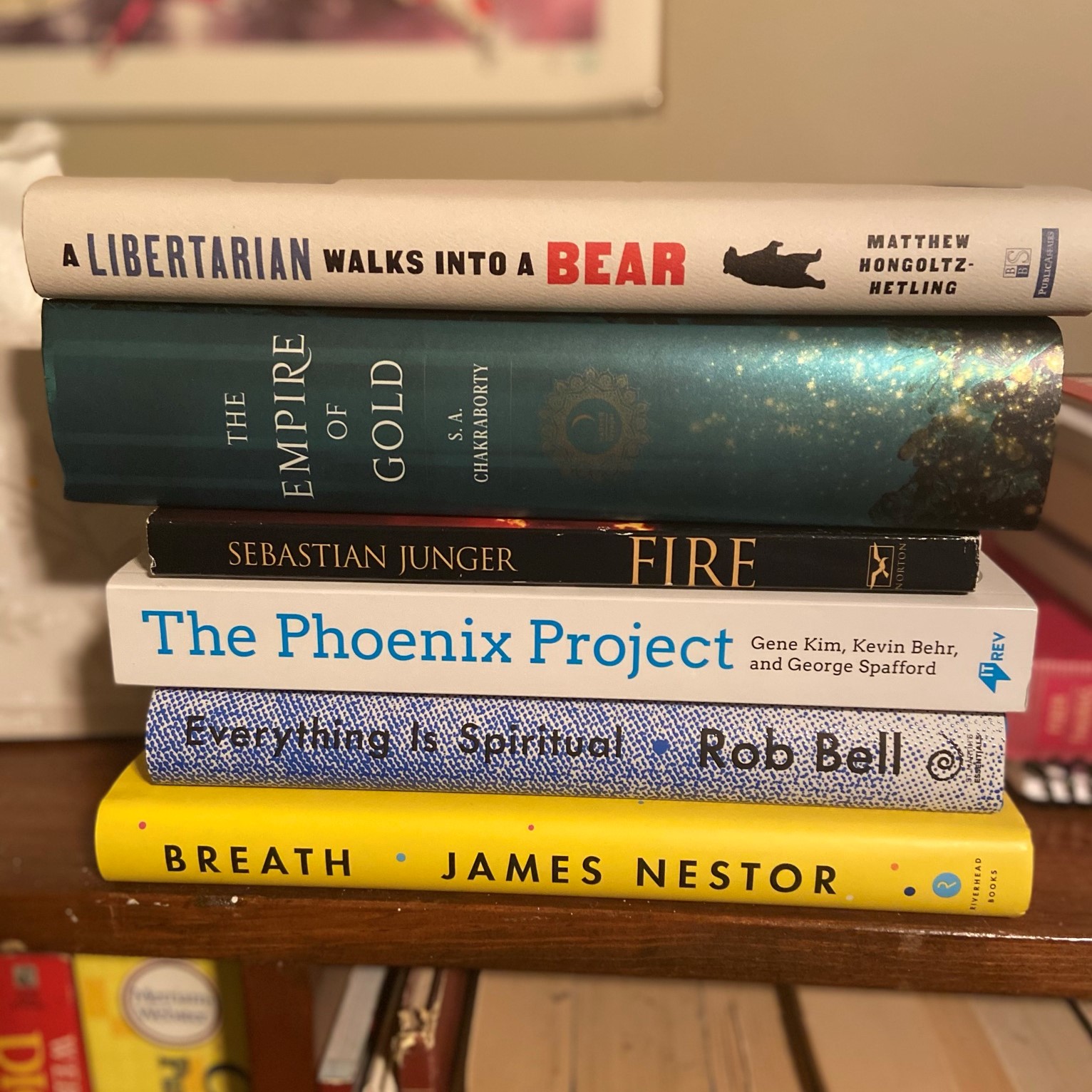 A stack of books I've read recently